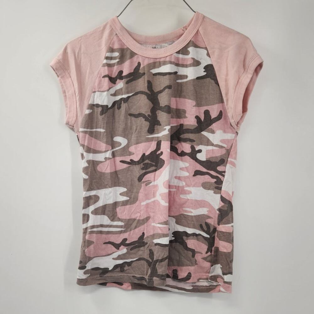 Rothco Kids Pink Camo T-Shirt Girls Size Small Short Sleeve Camouflage Tee